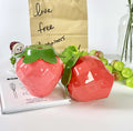 New Design Strawberry Shaped PET Material Milk Tea Juice Drink Packaging Bottles Food Grade with Screw Cap Seal
