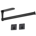 WEKIS Self Adhesive Black Hanger Household Storage Kitchen Roll Paper Cling Film Roll Stainless Steel Toilet Paper Towel Holder