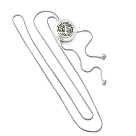 Aromatherapy Perfume Essential Oil Diffuser Box Pendant Necklace Snake Chain Long Tassel Women's Jewelry Perfume Necklace