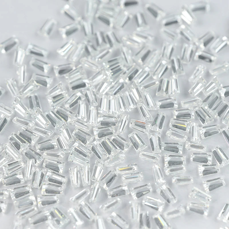 SICGEM D Color Loose Moissanite Baguette Cut VVS1 Clarity for Bracelet Making