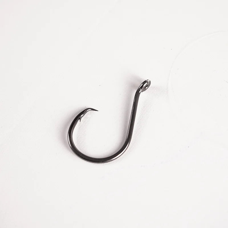 Selco High Carbon Steel Catfish Hook Barbed Fishing Hooks Offest Circle Hook