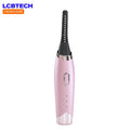 Hot Selling Pink Electric Heated Eyelash Curler Custom Logo Makeup Beauty Tool Plastic Material
