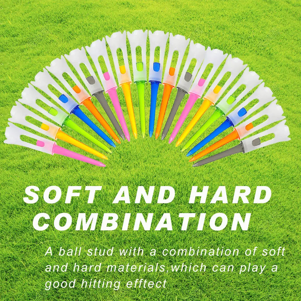 Wholesale Mixed Color Golf Training Accessories Plastic Tee Wide Top Unbreakable and Durable Plastic Double-layer Tee Holder