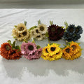 New 6 Head Sunflower Bouquets Home Hotel Decoration Fake Flowers