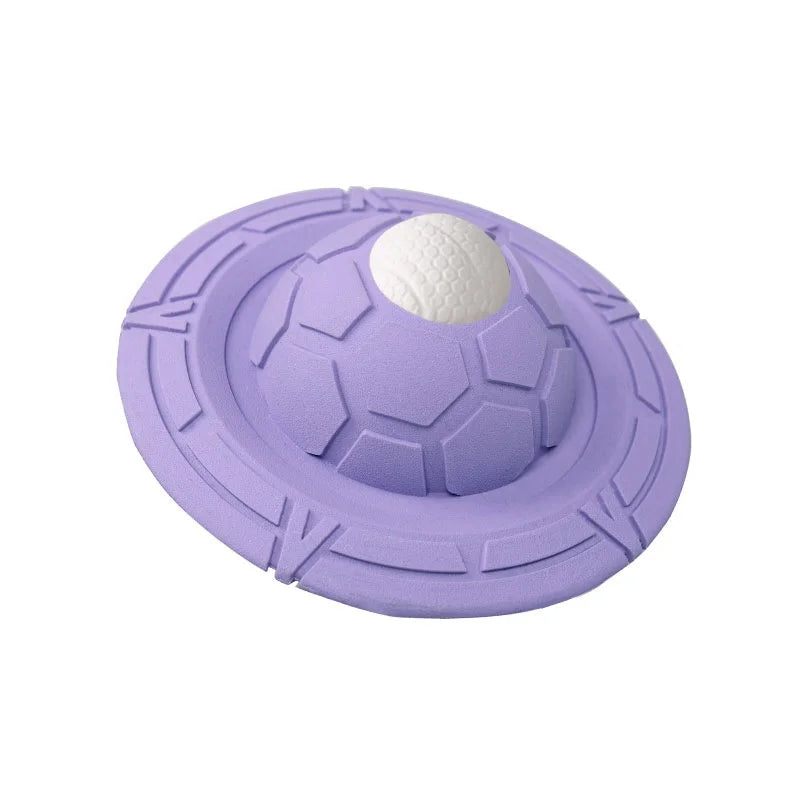 Eco-Friendly UFO Dog Chew Toy Bio-Based Degradable Rubber Toy for Small Medium Breeds