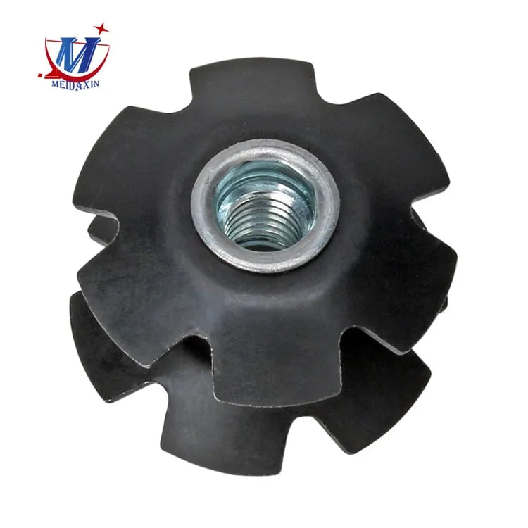 Factory Direct M4 M6 M8 Pipe Connector Square Threaded Inserts Nut for Round Square Steel Tubes End Star Nut