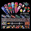 3D Alloy Metal Snowman Snowflakes Christmas Nail Art Charm Decals for Nails