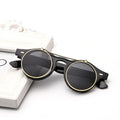 Wholesale High Quality PC Material Fashion Vintage Flip up Shades Eyewear Retro Designer Custom Sun Glasses Women Men Sunglasses