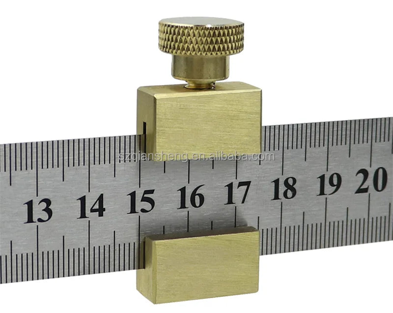 Steel Ruler Positioning Block Steel Ruler Marking Gauge for Ruler Locator Scriber Woodworking Measuring Tools