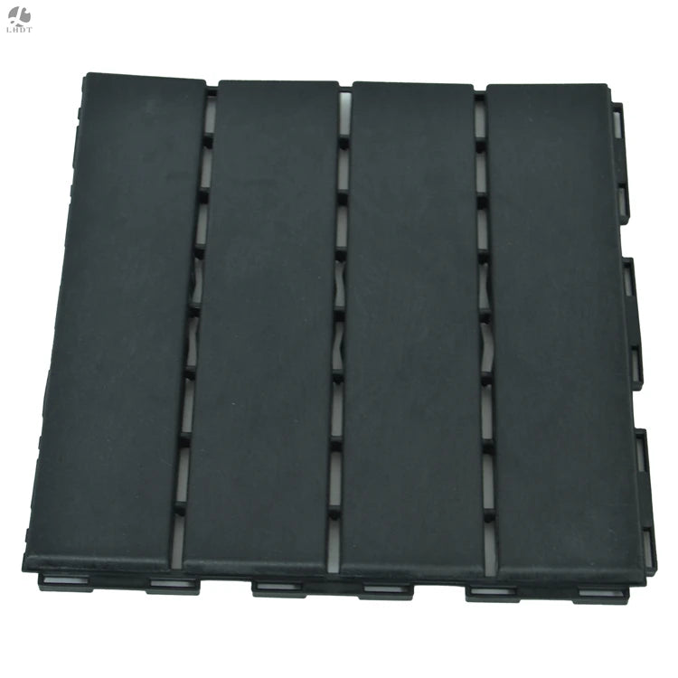 Factory Price Modular New Design UV Resistance Wood Plastic Composite Decking DIY Tile Interlock Decking Tile