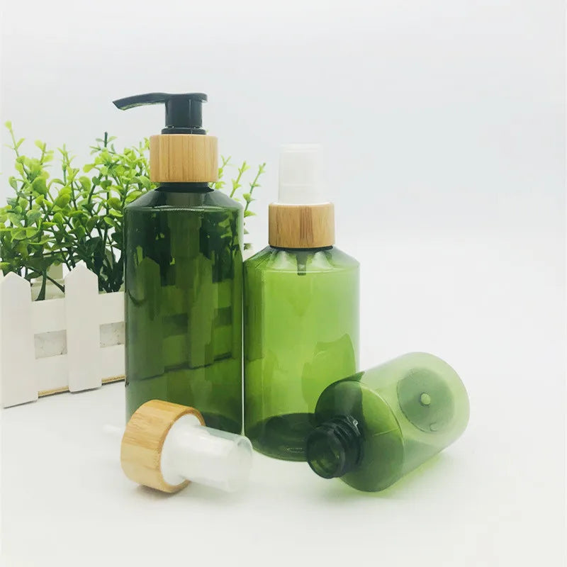 200ml 16oz Empty Brown Body Lotion Pump Bottle Liquid Soap Amber boston Round 250ml Alcohol Hand Washing PET Plastic Bottle