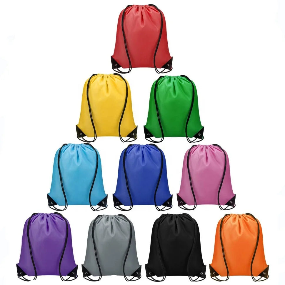 In Stock Recyclable Drawstring Bag Cheap Custom Drawstring Bags Foldable Drawstring Polyester Bag