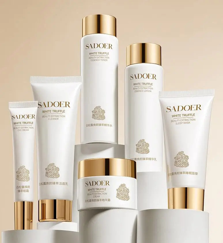 Facial 6 Pcs White Truffle Organic Skincare Set Repair Eye Cream Smooth Whitening Face Serum Moisturizing Skin Care Kit