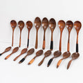 Kitchen Accessories Wooden Spoon Japanese Mixing and Cooking Long Handle Wood Soup Serving Spoons