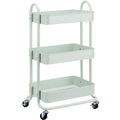 Kitchen Cart With Caster Wheels 3 Tier Rolling Storage Cart for Easy Mobility and Efficient Organization