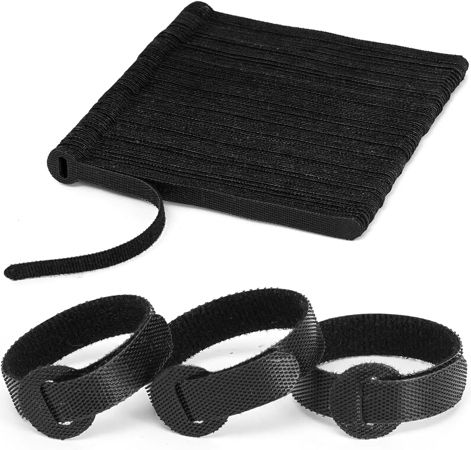 Reusable Adjustable Wire Ties Multi-Purpose Cord Organizer Hook & Loop Cord Ties Cable Management 6 Inch Cable Fastener Straps