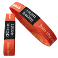 Lebei Custom Wristbands with Logo Wholesale Custom Polyester Stretch Woven Label Fabric Elastic Wristbands for Sublimation