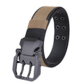 Cool Design Reversible Double-Pin Buckles With Eyelets Fabric Sports Outdoor Belt