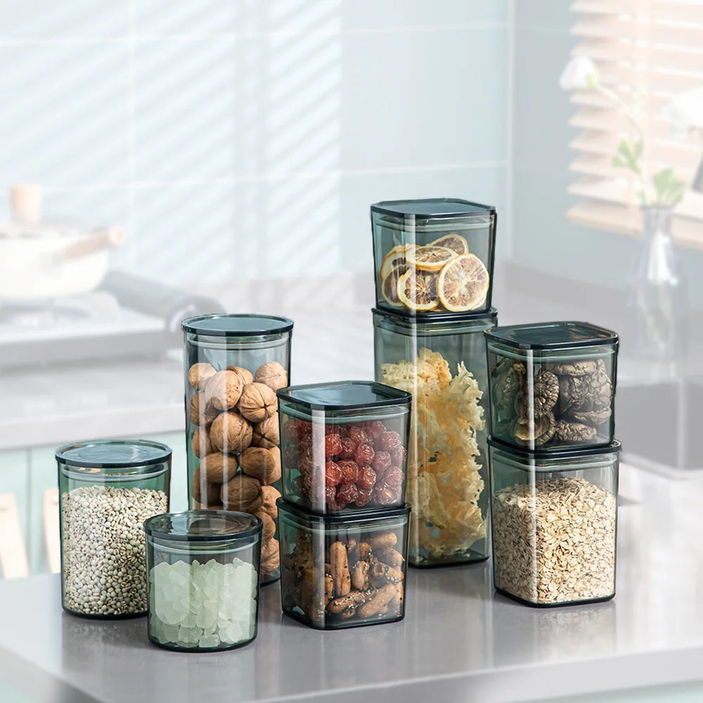 Crisper Kitchen Noodles Air Tight Sealed Bulk Pasta Grain Cereal Rectangle Clear Plastic Injection Molded Food Safe Freshness