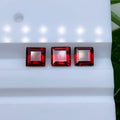 Square 2.0mm~8.0.0mm High Quality Natural Faceted Gemstone Mozambique Red Garnet Crystal Buyers Jewelry Making Natural Garnet