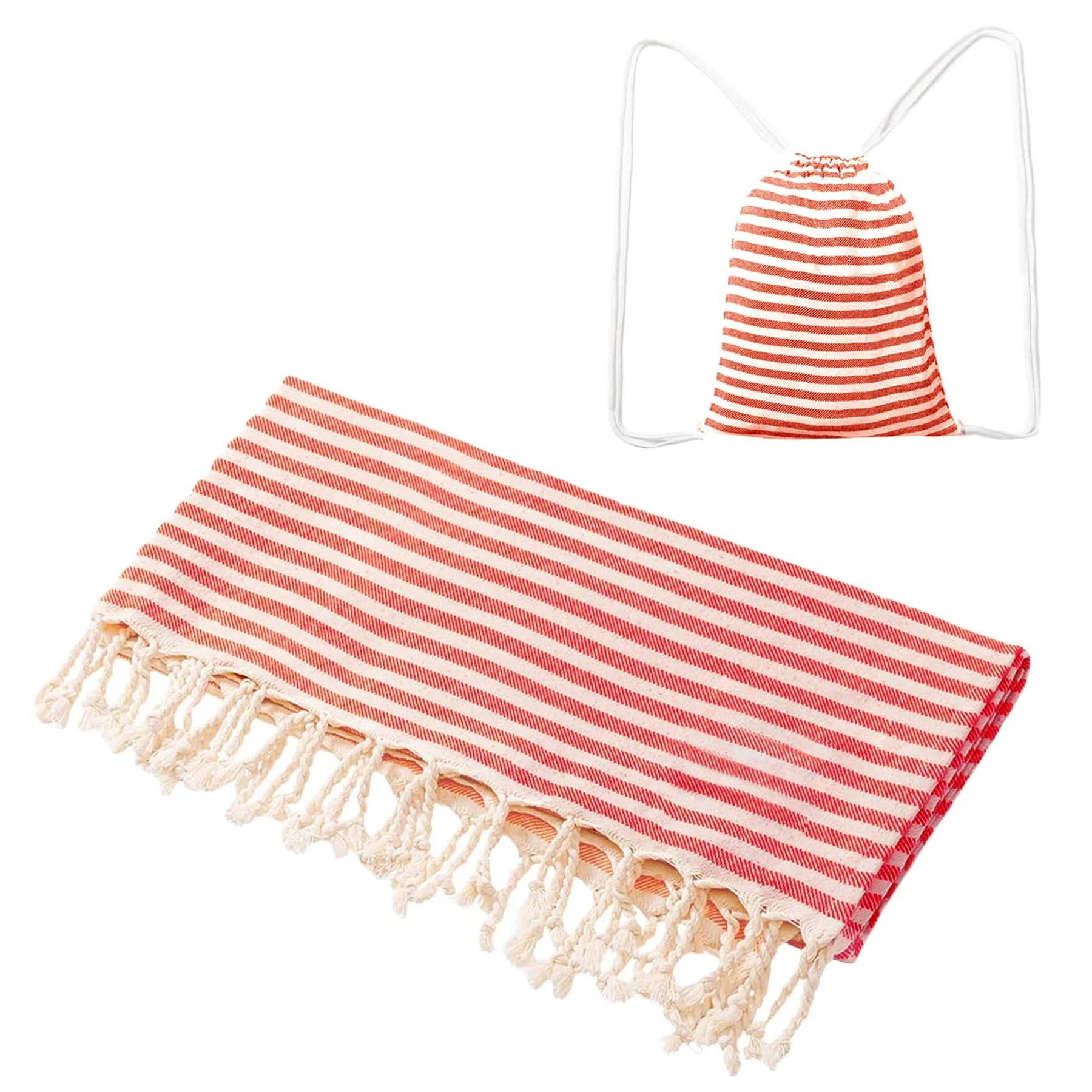 Microfiber and Cotton Sand Free Lightweight Absorbent Quick-Dry Beach Extra Large Red Turkish Bath Towels for Travel and Pool