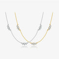 FUAMAY Fashion Jewelry Sterling Silver 925 Jewellery Necklaces Trio White Cubic Zirconia Necklace