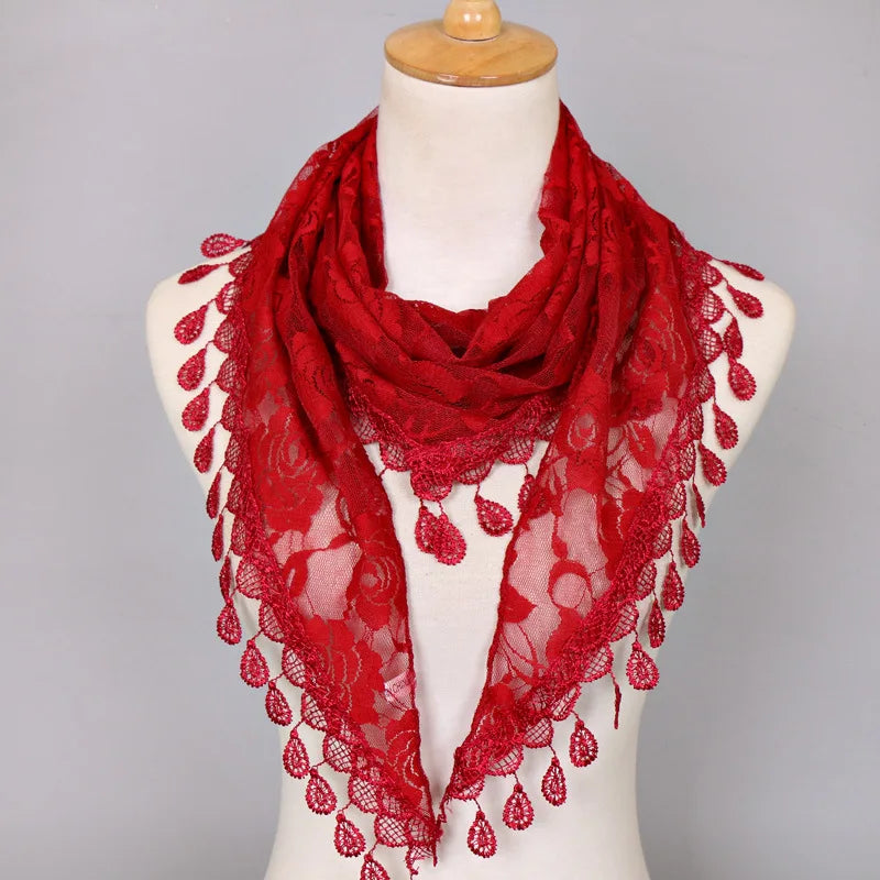 Hot Selling Fashion New Custom Designer Luxury Malaysia Head Wrap Plain Lace Hijab Scarf Women