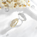 14K Gold Plated Copper Zirconia Ring Classic Style Exquisite Engagement Wedding Gift for Women Bride Ring Series