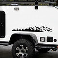 Car Stickers of Mountain and Tree Rearview Mirror Decal Sticker Funny Auto Body