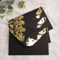 High Quantity Business Wallet  Envelopes Black Flower Gold Foiling Envelope