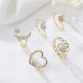 Jiexing Trendy Finger Rings 14K Gold Plated Adjustable Fashion OL Color Zirconia Minimalist Love Belt Opening Ring