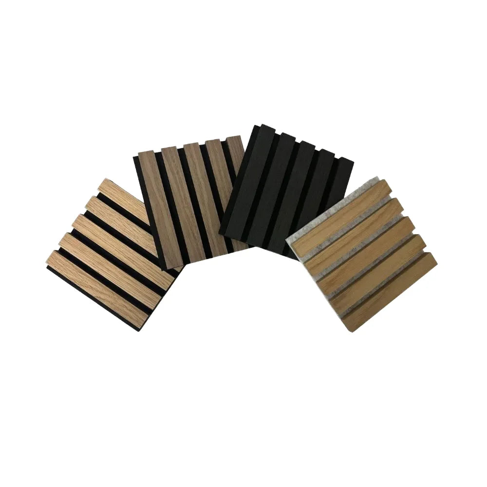 Tianyun Modern Sample Link Wooden Veneer Acoustic Slat Wall Panels Akupanel MDF PET Interior Decoration Soundproof Wall Panels MegaBDM
