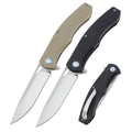 Wholesale Folding D2 Knife CNC Machining Black Apricot Handle Pocket Knives Hunting Camping Tactical Outdoor Knifes