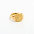 High End Tarnish Free & Waterproof PVD Gold Plated Daisy Flower Rings Customized Stainless Steel Rings