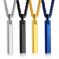 New Fashion Men's Glossy Necklace High Quality Tungsten Steel Pendant Necklace Can Be Engraved