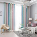 DaiRui Blackout Lovely Colorful Laser Cut Blackout Curtains Panels Material With Stars PatternCurtain for Kids Room