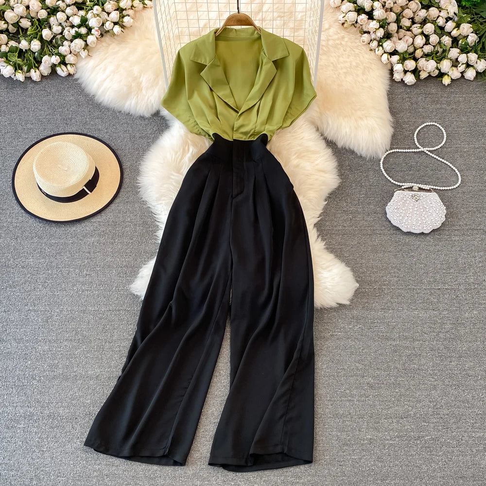High Quality Women's Sets Summer Fashion Tops Elegant Pants 2 Piece Set Women Ropa Wholesale