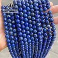JD Wholesale 4 6 8 10 12 MM Pick Size Round Loose Beads AAAAA Natural Real Lapis Lazuli Stone Beads for Jewelry Making