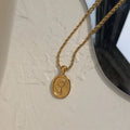 Clavicle Rope Chain Ins Hot Popular 18K Gold Plated Stainless Steel Sunflower French Flower Jewelry Women Pendant Necklace