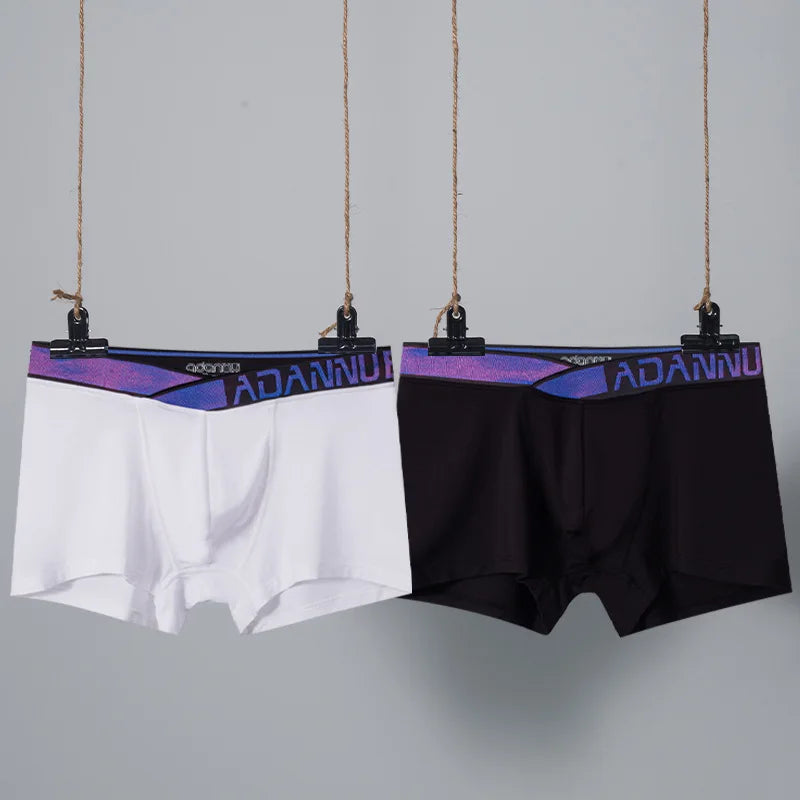 AD7277 Men's Breathable Low-Rise Knitted 100% Modal Boxers & Briefs Underwear