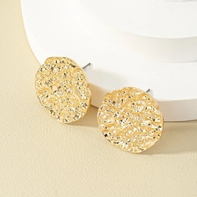Europe and the United States Simple Fashion Geometric Circle Earrings Temperament Trend High Sense of Irregular Studs