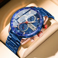 NIBOSI 2606 Big Dial Design Chronograph Quartz Watch Luminous Hands Waterproof Men Watches Stainless Steel Strap Wristwatch