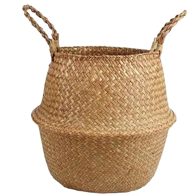 Natural Seagrass Baskets Laundry Household Products Basket Clothes Storage Hand-Woven Multi Function Seagrass Baskets