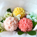 J-3D Big Flower Rose Ball Soap & Candle Mould DIY Food Grade Eco-Friendly Silicone for House Decoration CE /ROHS/FDA