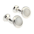 Wholesale Cat Eye Shell Stone Elegant Cufflinks Custom Mens Suit Shirt Fashion Accessory Wedding Tuxedo Trendy Jewelry Gift Set