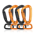 Custom Logo Swivel Carabiner for Dog Leash Auto Locking Aluminum Hook 4KN Anti-Twist Snap Hook for Dogs Keychains