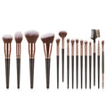 Wholesale Professional Custom 15PCS One Set Makeup Brushes Private Label Acceptable Brush Regular Size