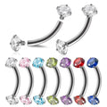 Stainless Steel Eyebrow Piercing Curved Barbell Daith Stud Earring Helix Rook Cartilage Tragus Jewelry Labret Ring Eyebrow Studs
