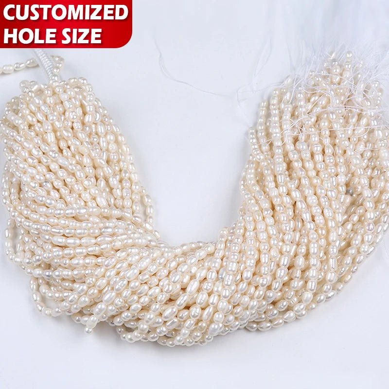 Natural White Freshwater Pearl Necklace Round Shape Loose Pearls Color Jewelry Perlas De Rio