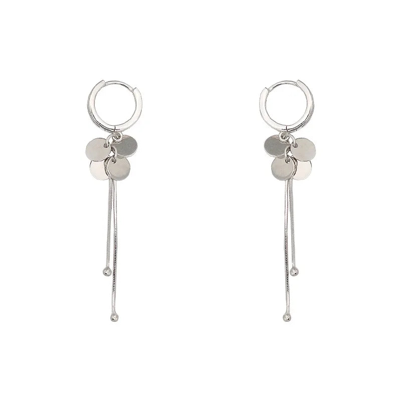 Tassel Earrings Temperament Long S925 Sterling Silver Earrings Fashion Fall/Winter Earrings Female Advanced Atmosphere
